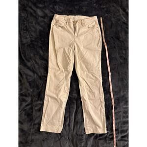 Nicole miller New York white tan jeans denim pants size 8